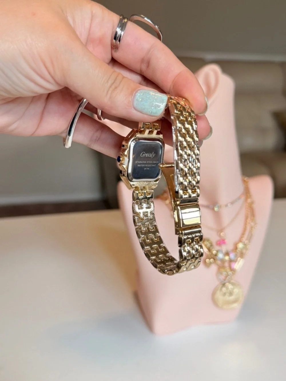 Gold Women's Bracelet Watch - Classic Roman Dial